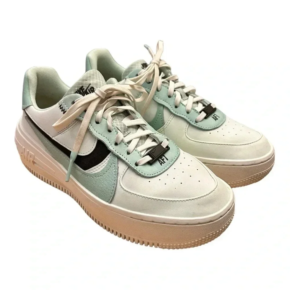 Nike Air Force 1 Low PLT.AF.ORM Sneakers Size 8 Barely Green Brown Mint Y2K